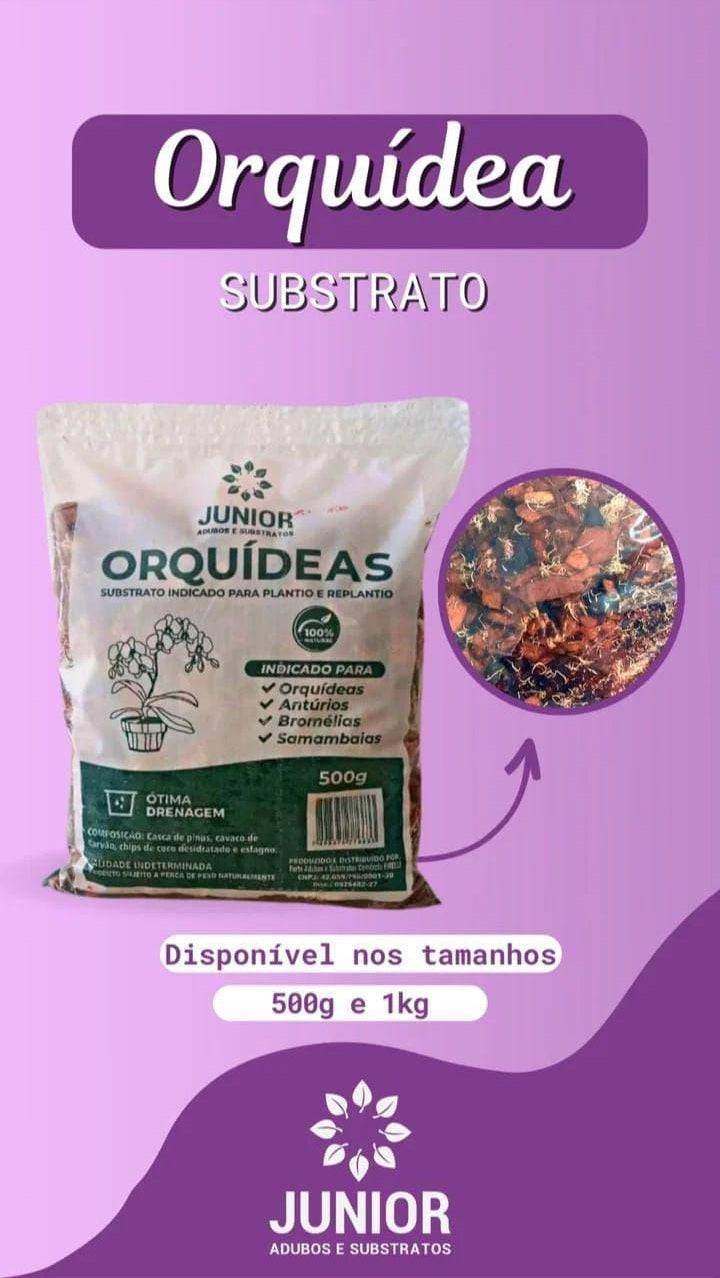 SUBSTRATO PARA ORQUÍDEAS – Pacote 500 GR