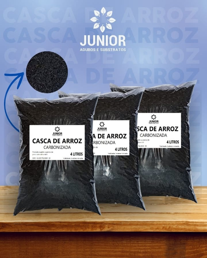 CASCA DE ARROZ CARBONIZADA – Pacote 4 Litros